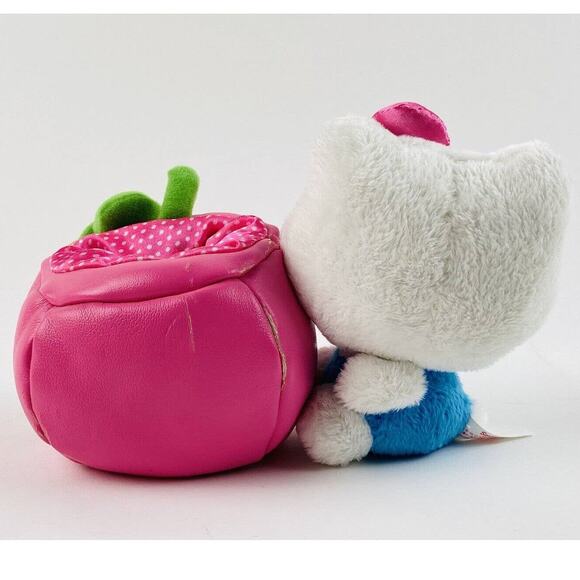 Halloween Hello Kitty 7" Holding Pink Pumpkin Plush Polka Dot Container Sitting - Picture 7 of 11